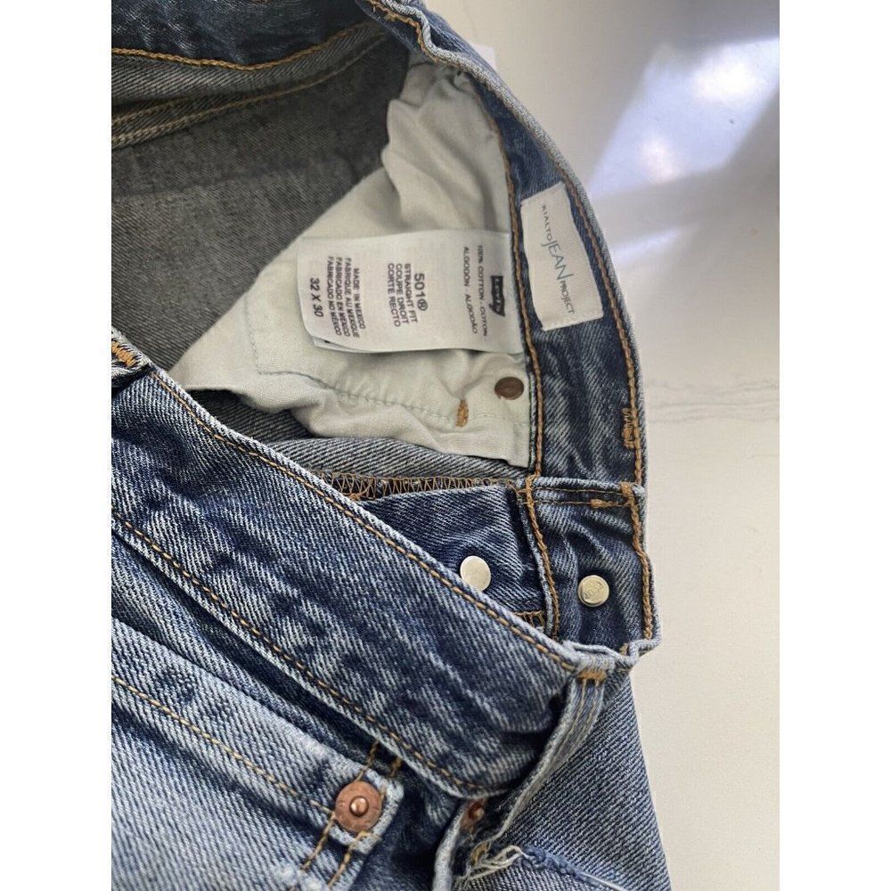 NWT FREE PEOPLE X RIALTO JEAN PROJECT Sz 30 PAINTED CHARLOTTE DENIM MINI SKIRT - Picture 7 of 7